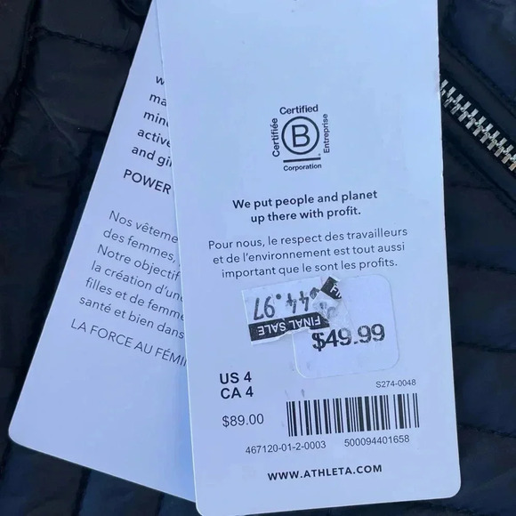 NWT Athleta Apres Ski Short Shorts Black Size 4 - Picture 5 of 6